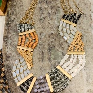 Brand New Anthropologie Stone & Bead Necklace